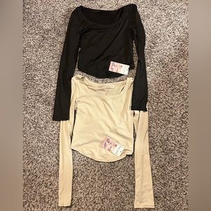 Halara Cut Out Lace Up Cropped Barre Ballet Dance Sports Tops